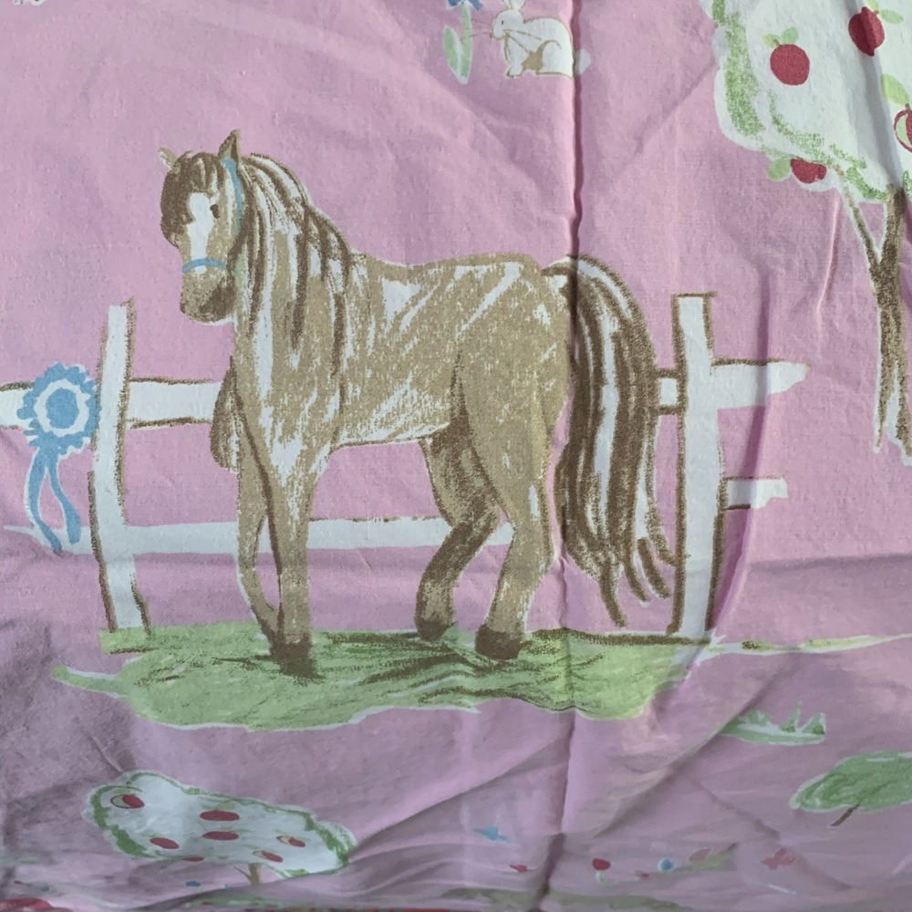 The Company Store Kids Duvet Cover Horses Equestrian Twin - Picture 2 of 8